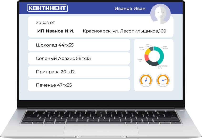 Личный кабинет торгового представителя
